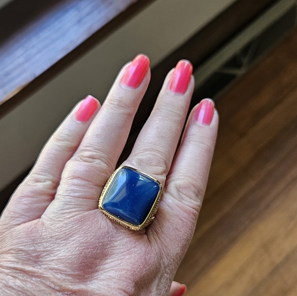 Barse Blue  Statement Ring Sz 11.5 - Picture 2 of 7